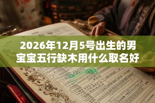 2026年12月5号出生的男宝宝五行缺木用什么取名好
