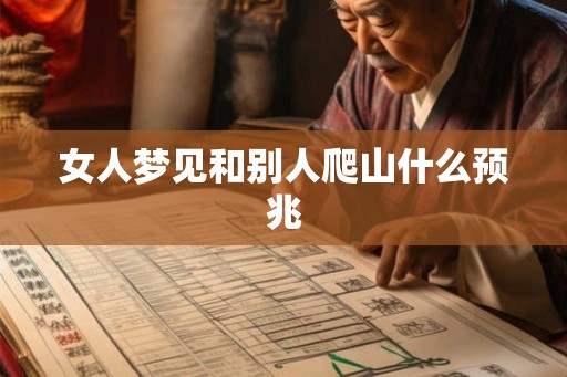 女人梦见和别人爬山什么预兆 女人梦见和别人爬山什么预兆