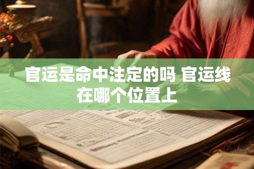 官运是命中注定的吗 官运线在哪个位置上