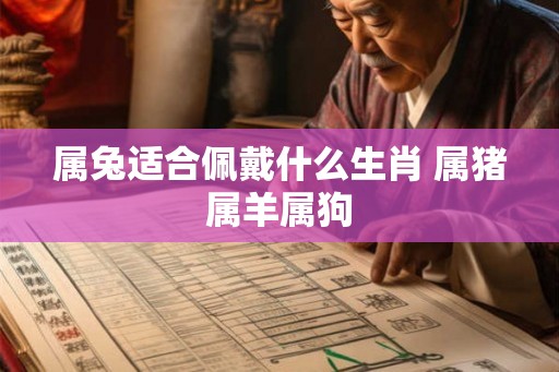 属兔适合佩戴什么生肖 属猪属羊属狗