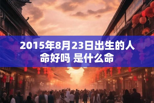 2015年8月23日出生的人命好吗 是什么命
