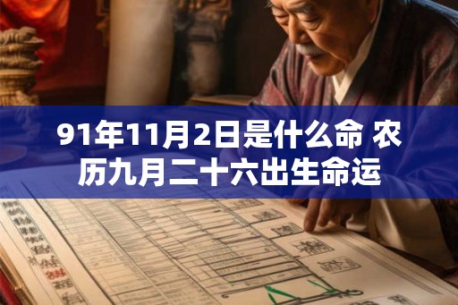 91年11月2日是什么命 农历九月二十六出生命运