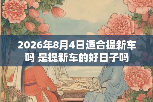 2026年8月4日适合提新车吗 是提新车的好日子吗
