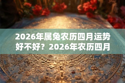 2026年属兔农历四月运势好不好？2026年农历四月哪一天是吉日？
