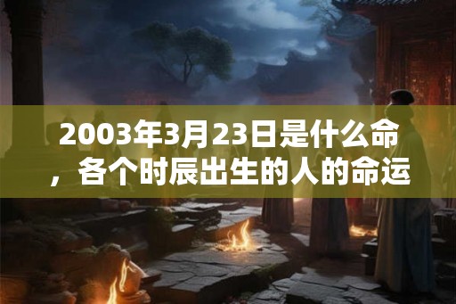 2003年3月23日是什么命，各个时辰出生的人的命运