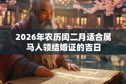 2026年农历闰二月适合属马人领结婚证的吉日