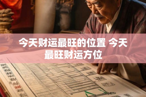 今天财运最旺的位置 今天最旺财运方位