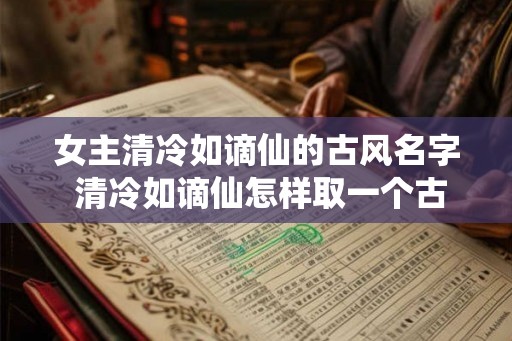 女主清冷如谪仙的古风名字 清冷如谪仙怎样取一个古风女主名字