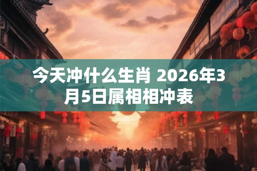今天冲什么生肖 2026年3月5日属相相冲表