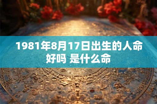1981年8月17日出生的人命好吗 是什么命