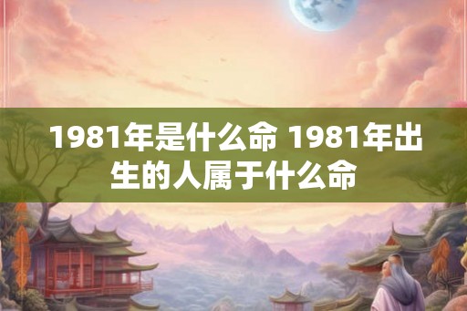 1981年是什么命 1981年出生的人属于什么命