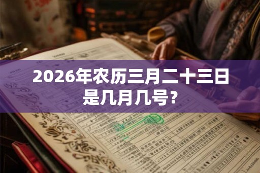 2026年农历三月二十三日是几月几号？