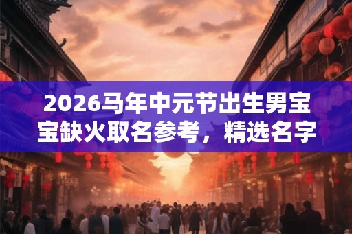 2026马年中元节出生男宝宝缺火取名参考,精选名字 2026马年中元节出生男宝宝缺火取名参考,精选名字
