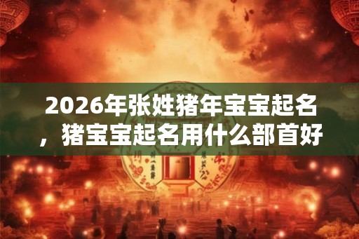 2026年张姓猪年宝宝起名，猪宝宝起名用什么部首好？