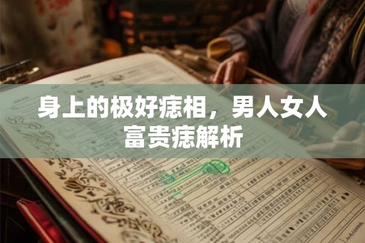身上的极好痣相，男人女人富贵痣解析