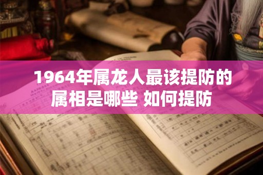 1964年属龙人最该提防的属相是哪些 如何提防
