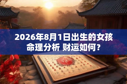 2026年8月1日出生的女孩命理分析 财运如何？