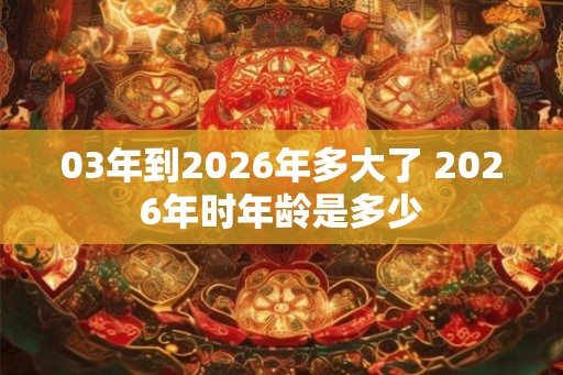03年到2026年多大了 2026年时年龄是多少