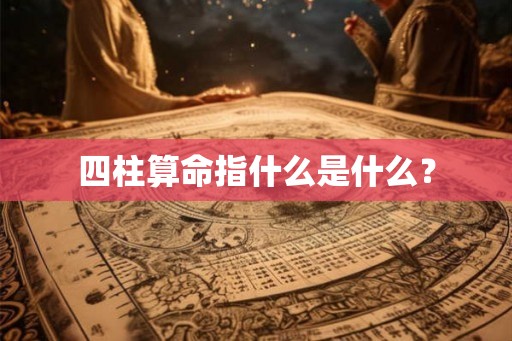 四柱算命指什么是什么？