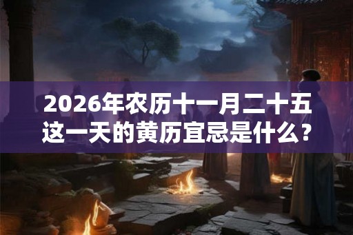 2026年农历十一月二十五这一天的黄历宜忌是什么？