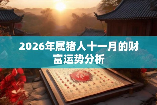2026年属猪人十一月的财富运势分析