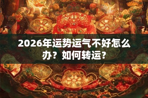 2026年运势运气不好怎么办？如何转运？