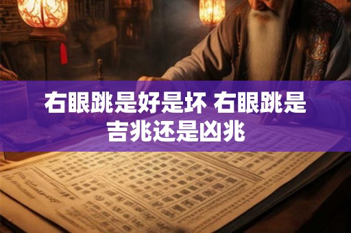右眼跳是好是坏 右眼跳是吉兆还是凶兆