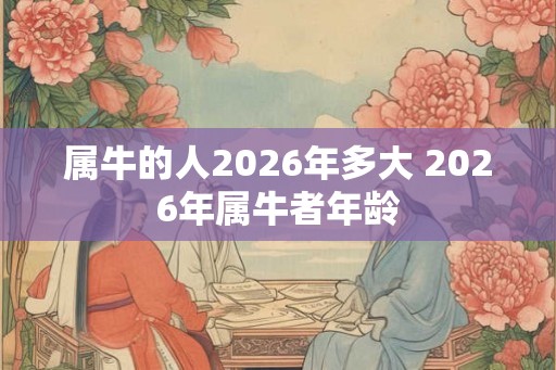 属牛的人2026年多大 2026年属牛者年龄