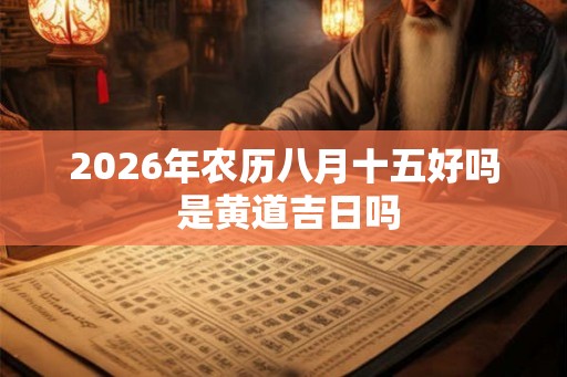 2026年农历八月十五好吗 是黄道吉日吗