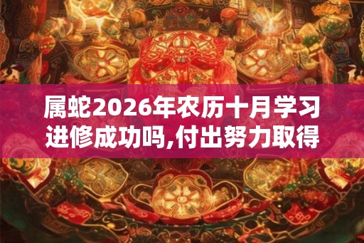 属蛇2026年农历十月学习进修成功吗,付出努力取得回报