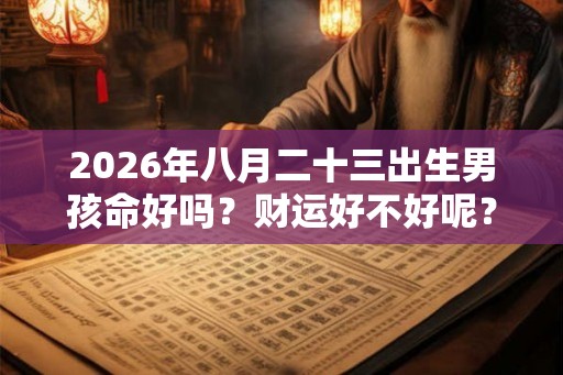 2026年八月二十三出生男孩命好吗？财运好不好呢？