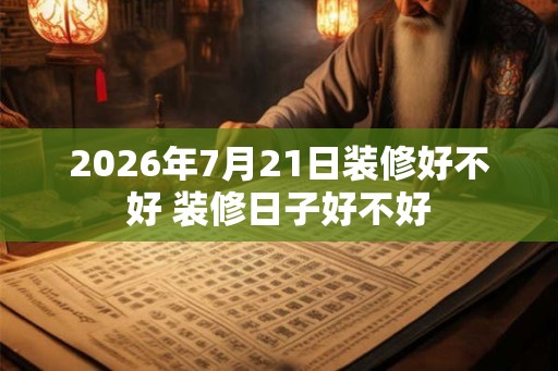 2026年7月21日装修好不好 装修日子好不好