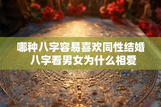 哪种八字容易喜欢同性结婚 八字看男女为什么相爱 哪种八字容易喜欢同性结婚 八字看男女为什么相爱