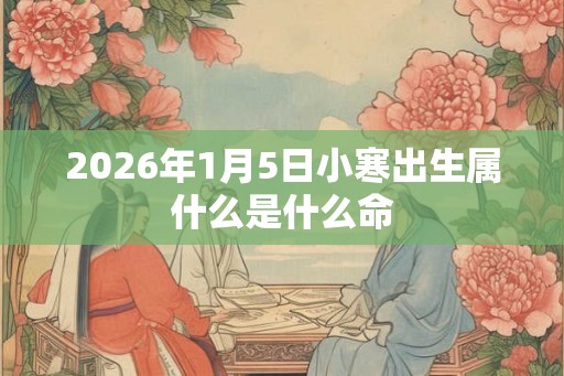 2026年1月5日小寒出生属什么是什么命