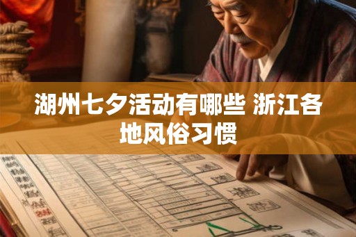 湖州七夕活动有哪些 浙江各地风俗习惯