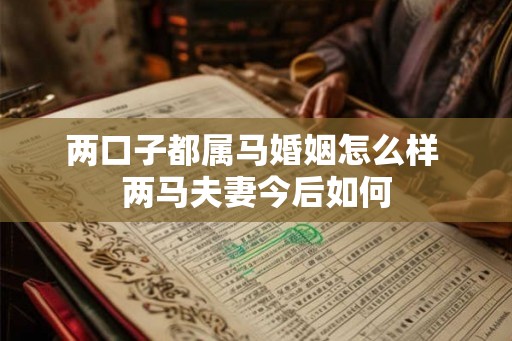 两口子都属马婚姻怎么样 两马夫妻今后如何