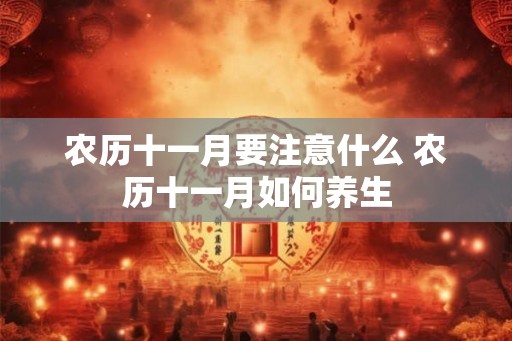 农历十一月要注意什么 农历十一月如何养生