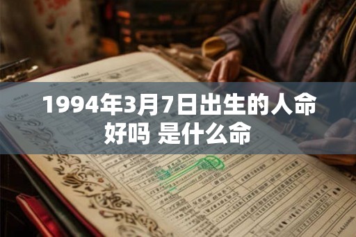 1994年3月7日出生的人命好吗 是什么命