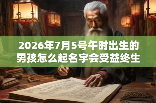 2026年7月5号午时出生的男孩怎么起名字会受益终生