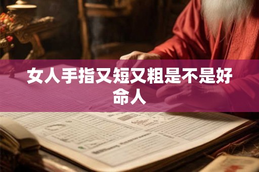 女人手指又短又粗是不是好命人 女人手指又短又粗是不是好命人
