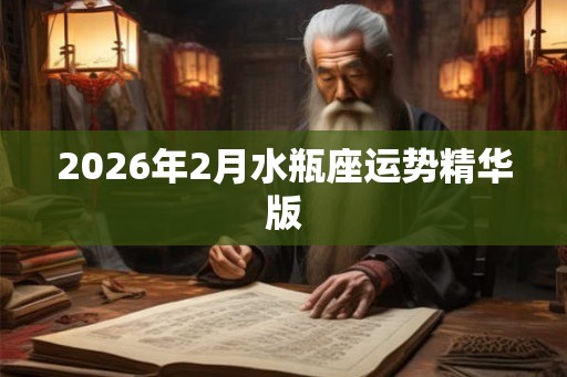 2026年2月水瓶座运势精华版