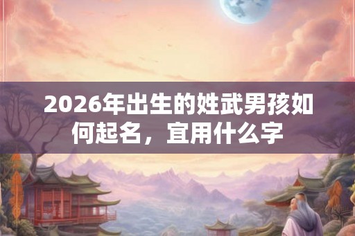 2026年出生的姓武男孩如何起名，宜用什么字