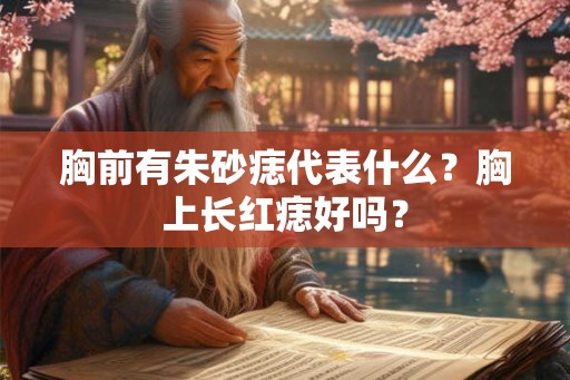 胸前有朱砂痣代表什么?胸上长红痣好吗? 胸前有朱砂痣代表什么?胸上长红痣好吗?