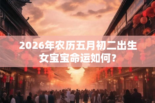 2026年农历五月初二出生女宝宝命运如何？