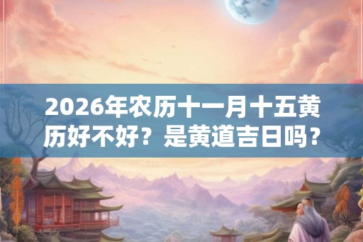 2026年农历十一月十五黄历好不好？是黄道吉日吗？