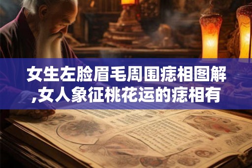 女生左脸眉毛周围痣相图解,女人象征桃花运的痣相有哪些？