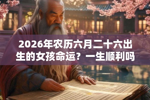 2026年农历六月二十六出生的女孩命运？一生顺利吗？