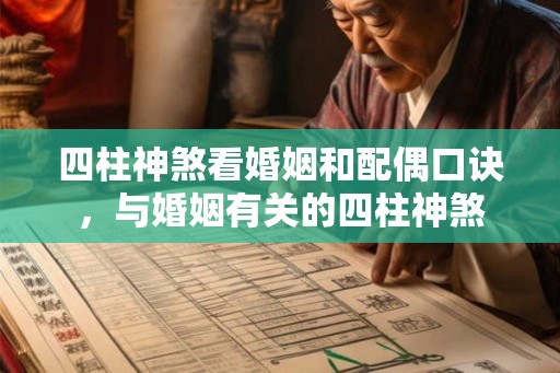 四柱神煞看婚姻和配偶口诀，与婚姻有关的四柱神煞