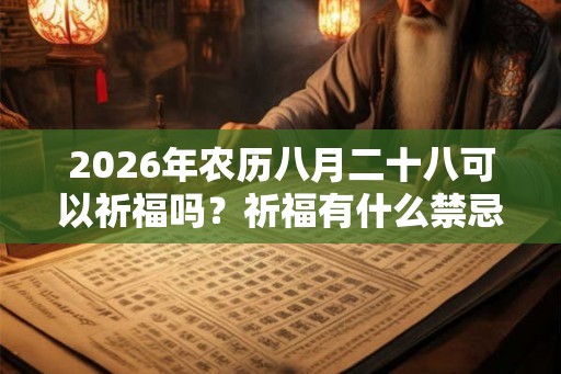 2026年农历八月二十八可以祈福吗？祈福有什么禁忌？