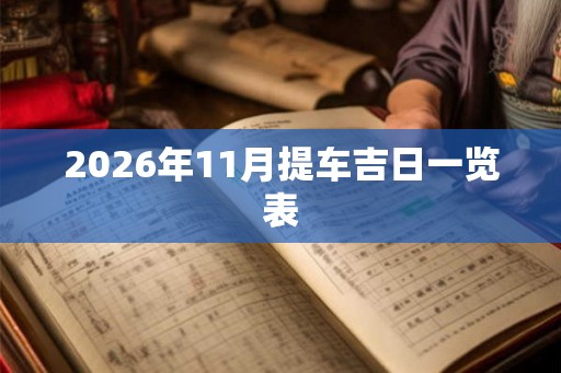2026年11月提车吉日一览表 2026年11月提车吉日一览表